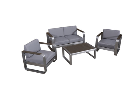 SAC Deluxe Brushed Nickel Patio Set