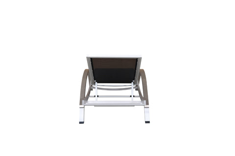 SAC Deluxe Brushed Nickel Sun Lounger