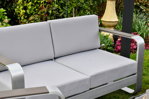 SAC Deluxe Brushed Nickel Patio Set