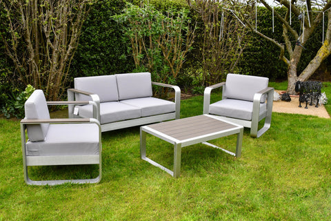 SAC Deluxe Brushed Nickel Patio Set