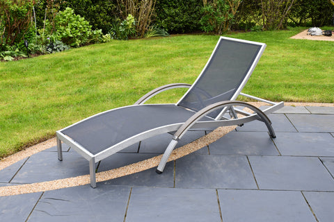 SAC Deluxe Brushed Nickel Sun Lounger