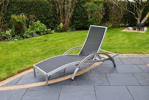 SAC Deluxe Brushed Nickel Sun Lounger