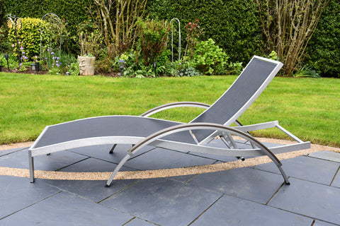 SAC Deluxe Brushed Nickel Sun Lounger