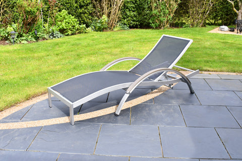 SAC Deluxe Brushed Nickel Sun Lounger